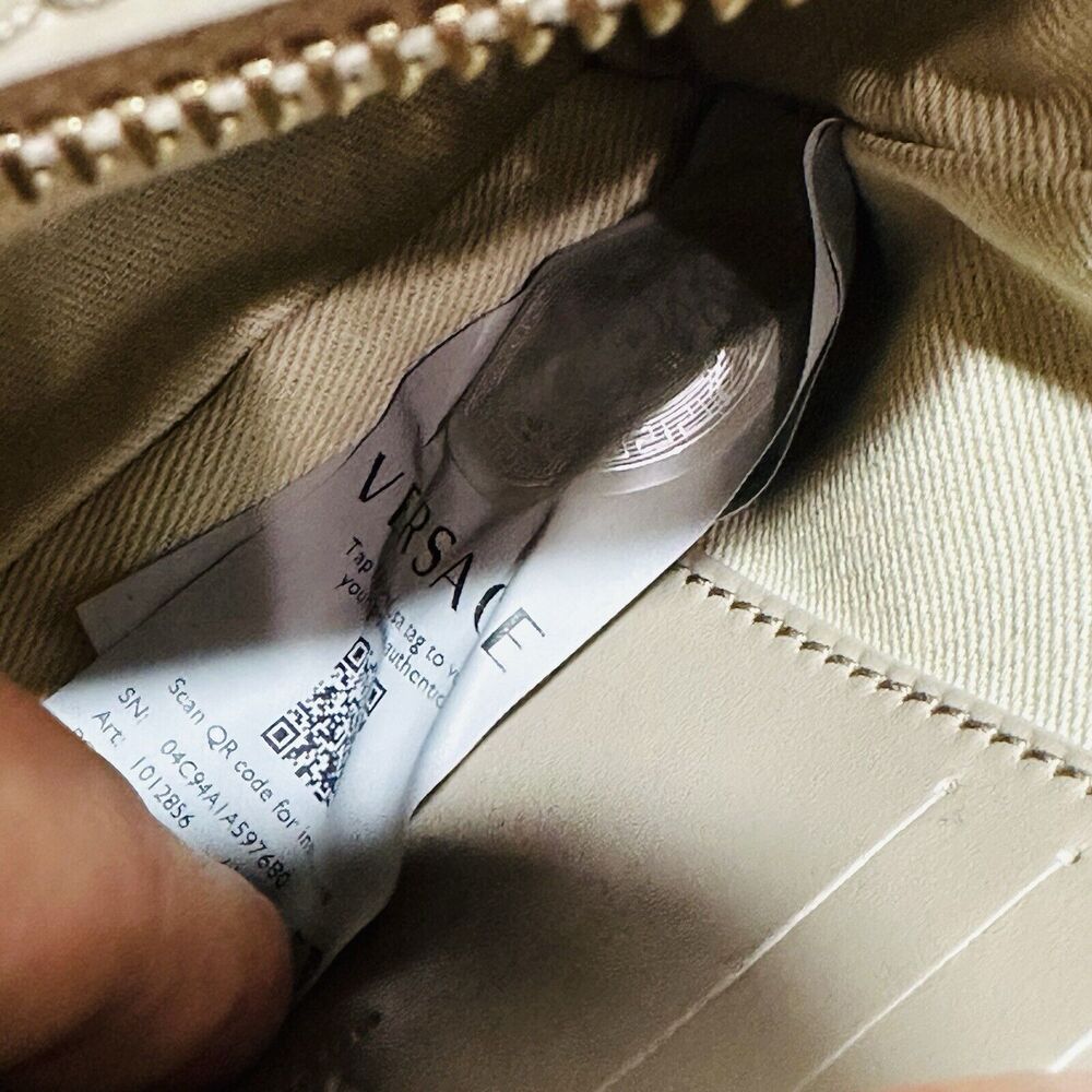Versace Athena Jacquard Barocco Cream Beige Messenger Crossbody Bag NWT $1,150 - Picture 14 of 15